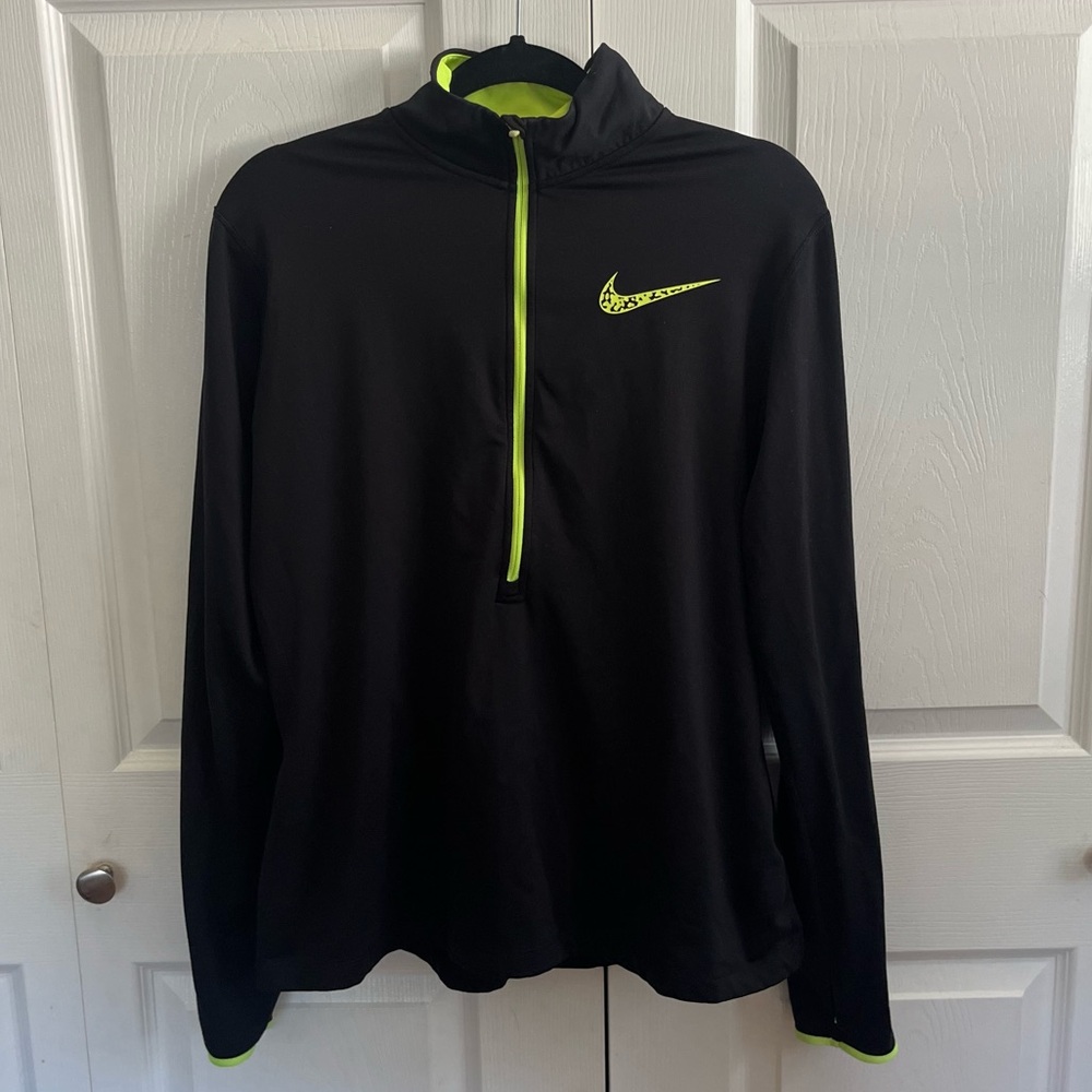 Nike Black and Neon Green Performance Jacket